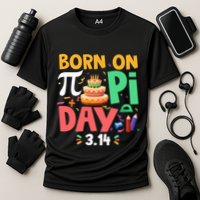 Born On Pi Day 3 14 Pi Symbol Mathematic Math Lover Birthday Meaningful Gift Performance Shirt