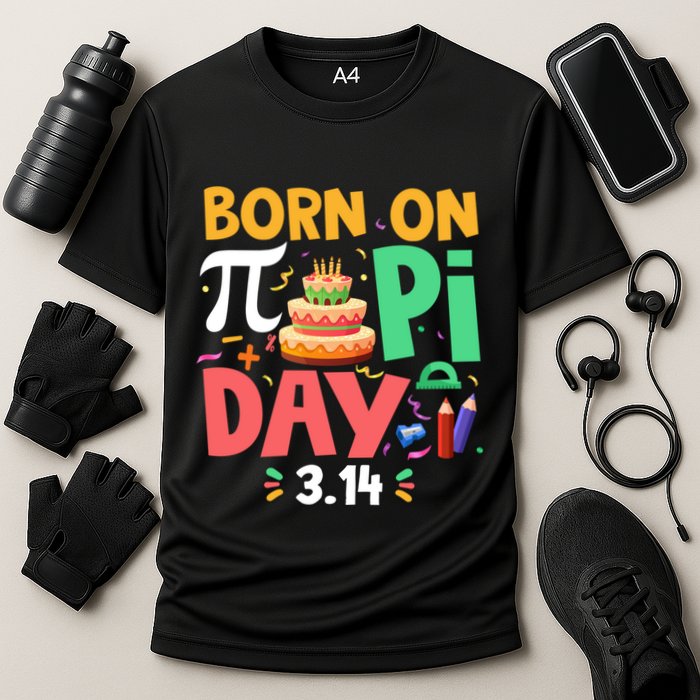 Born On Pi Day 3 14 Pi Symbol Mathematic Math Lover Birthday Meaningful Gift Performance Shirt