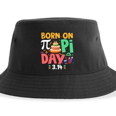Born On Pi Day 3 14 Pi Symbol Mathematic Math Lover Birthday Meaningful Gift Sustainable Bucket Hat