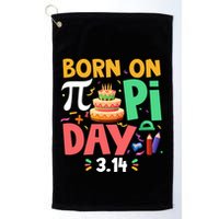 Born On Pi Day 3 14 Pi Symbol Mathematic Math Lover Birthday Meaningful Gift Golf Towel