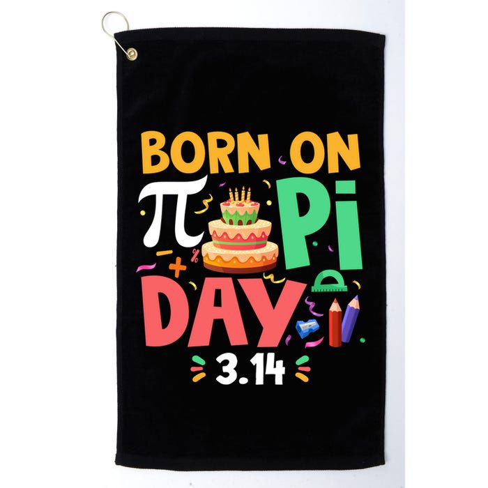 Born On Pi Day 3 14 Pi Symbol Mathematic Math Lover Birthday Meaningful Gift Golf Towel