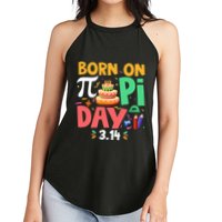 Born On Pi Day 3 14 Pi Symbol Mathematic Math Lover Birthday Meaningful Gift Women's Perfect Tri Rocker Tank