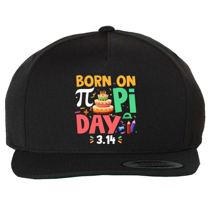 Born On Pi Day 3 14 Pi Symbol Mathematic Math Lover Birthday Meaningful Gift Wool Snapback Cap