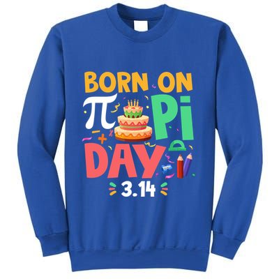 Born On Pi Day 3 14 Pi Symbol Mathematic Math Lover Birthday Meaningful Gift Sweatshirt