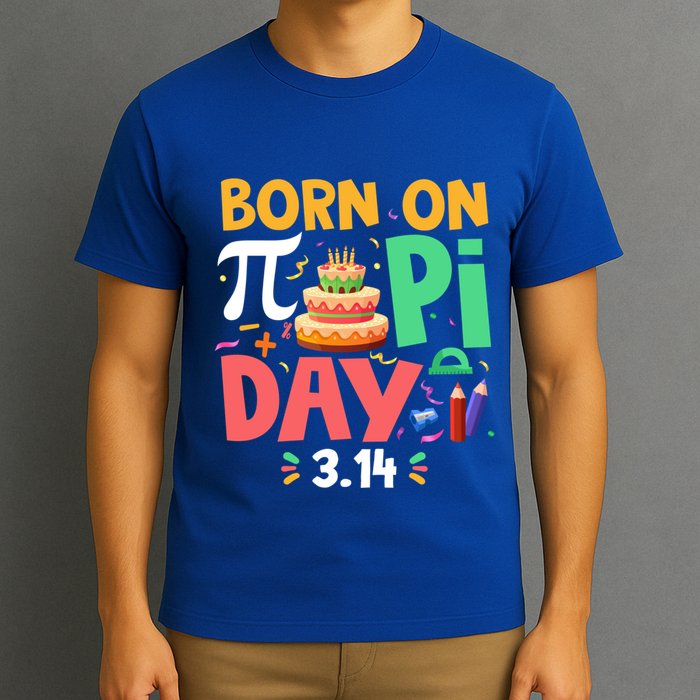 Born On Pi Day 3 14 Pi Symbol Mathematic Math Lover Birthday Meaningful Gift T-Shirt