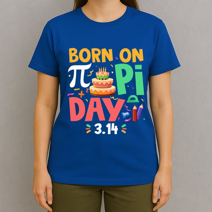 Born On Pi Day 3 14 Pi Symbol Mathematic Math Lover Birthday Meaningful Gift T-Shirt