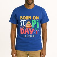 Born On Pi Day 3 14 Pi Symbol Mathematic Math Lover Birthday Meaningful Gift Tall T-Shirt