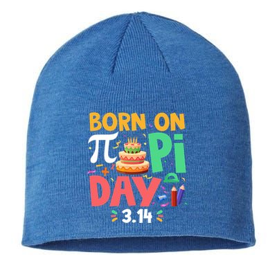 Born On Pi Day 3 14 Pi Symbol Mathematic Math Lover Birthday Meaningful Gift Sustainable Beanie