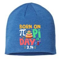 Born On Pi Day 3 14 Pi Symbol Mathematic Math Lover Birthday Meaningful Gift Sustainable Beanie