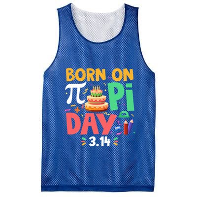 Born On Pi Day 3 14 Pi Symbol Mathematic Math Lover Birthday Meaningful Gift Mesh Reversible Basketball Jersey Tank