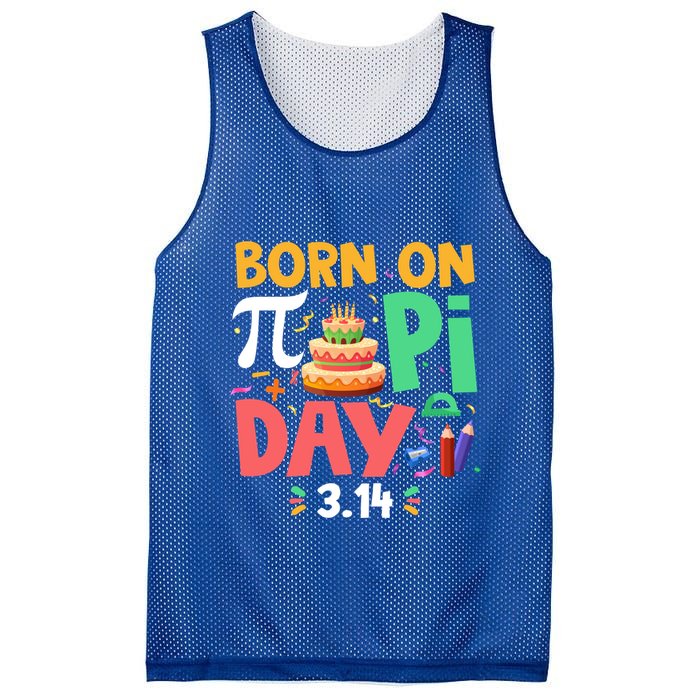 Born On Pi Day 3 14 Pi Symbol Mathematic Math Lover Birthday Meaningful Gift Mesh Reversible Basketball Jersey Tank