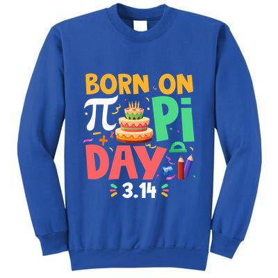 Born On Pi Day 3 14 Pi Symbol Mathematic Math Lover Birthday Meaningful Gift Tall Sweatshirt