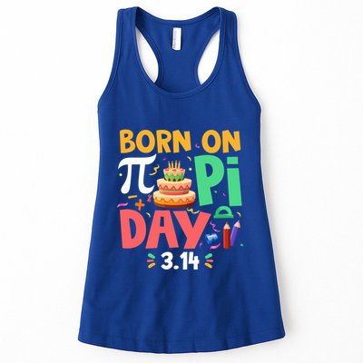 Born On Pi Day 3 14 Pi Symbol Mathematic Math Lover Birthday Meaningful Gift Womens Tank Top
