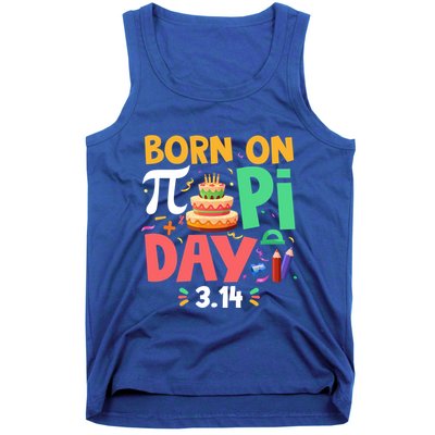 Born On Pi Day 3 14 Pi Symbol Mathematic Math Lover Birthday Meaningful Gift Tank Top