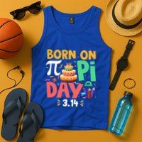 Born On Pi Day 3 14 Pi Symbol Mathematic Math Lover Birthday Meaningful Gift Tank Top