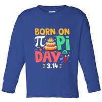 Born On Pi Day 3 14 Pi Symbol Mathematic Math Lover Birthday Meaningful Gift Toddler Long Sleeve Shirt