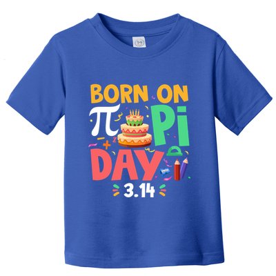 Born On Pi Day 3 14 Pi Symbol Mathematic Math Lover Birthday Meaningful Gift Toddler T-Shirt