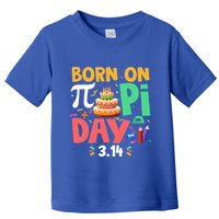 Born On Pi Day 3 14 Pi Symbol Mathematic Math Lover Birthday Meaningful Gift Toddler T-Shirt