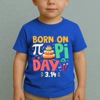 Born On Pi Day 3 14 Pi Symbol Mathematic Math Lover Birthday Meaningful Gift Toddler T-Shirt