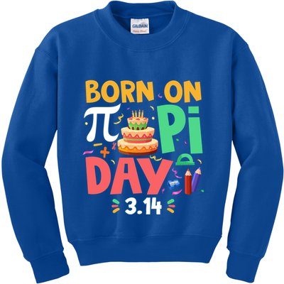 Born On Pi Day 3 14 Pi Symbol Mathematic Math Lover Birthday Meaningful Gift Kids Sweatshirt