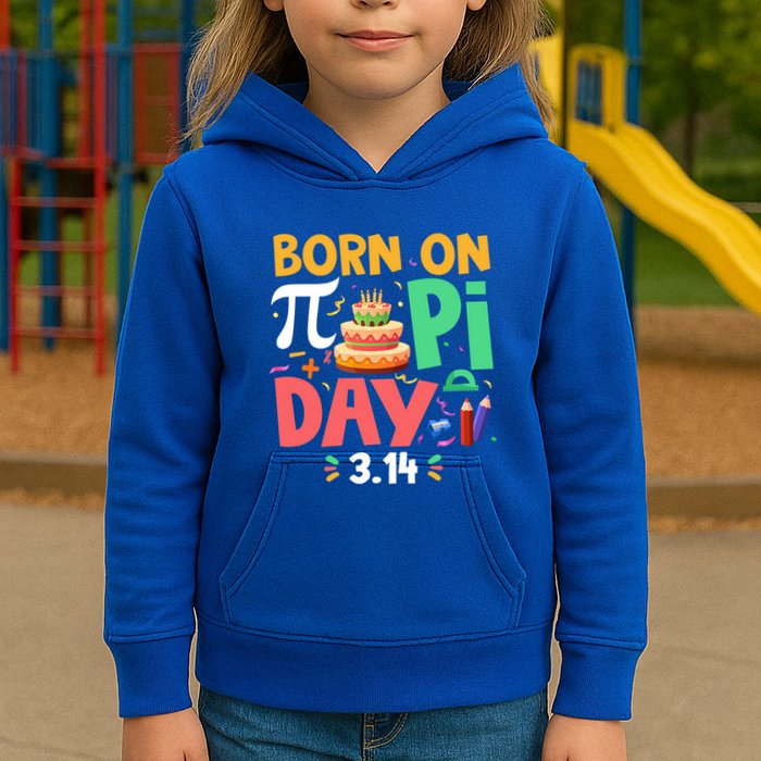 Born On Pi Day 3 14 Pi Symbol Mathematic Math Lover Birthday Meaningful Gift Kids Hoodie