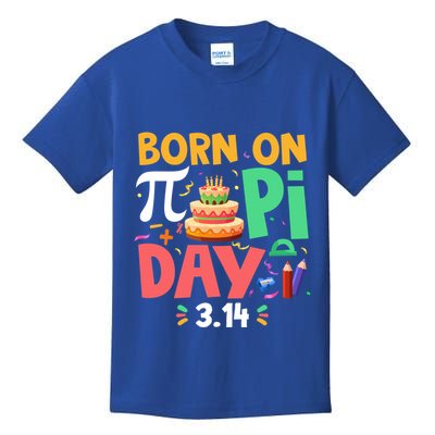 Born On Pi Day 3 14 Pi Symbol Mathematic Math Lover Birthday Meaningful Gift Kids T-Shirt