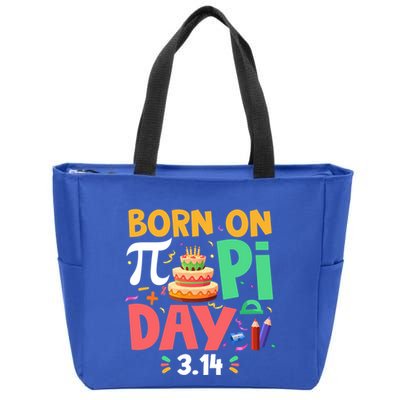 Born On Pi Day 3 14 Pi Symbol Mathematic Math Lover Birthday Meaningful Gift Zip Tote Bag