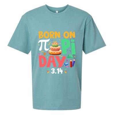 Born On Pi Day 3 14 Pi Symbol Mathematic Math Lover Birthday Meaningful Gift Sueded Cloud Jersey T-Shirt