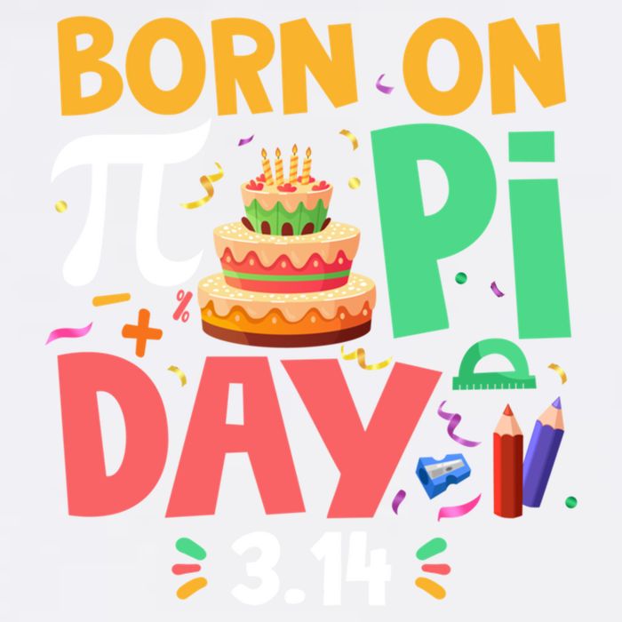 Born On Pi Day 3 14 Pi Symbol Mathematic Math Lover Birthday Meaningful Gift Garment-Dyed Sweatshirt