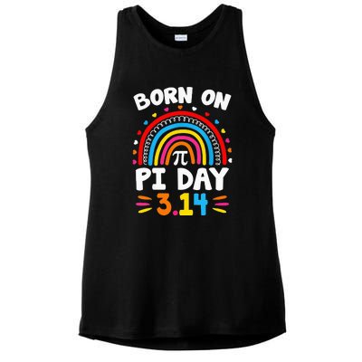 Born On Pi Day Pi Day Math Teacher Ladies PosiCharge Tri-Blend Wicking Tank