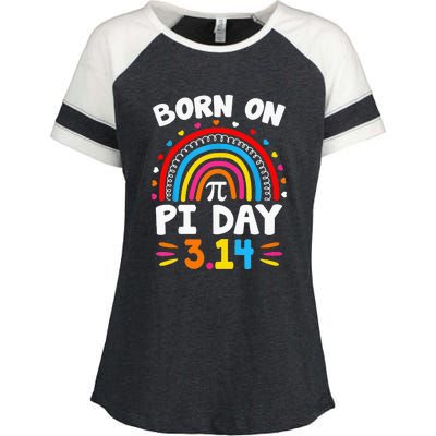 Born On Pi Day Pi Day Math Teacher Enza Ladies Jersey Colorblock Tee