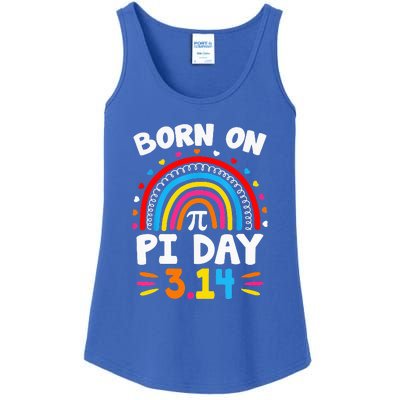 Born On Pi Day Pi Day Math Teacher Ladies Essential Tank