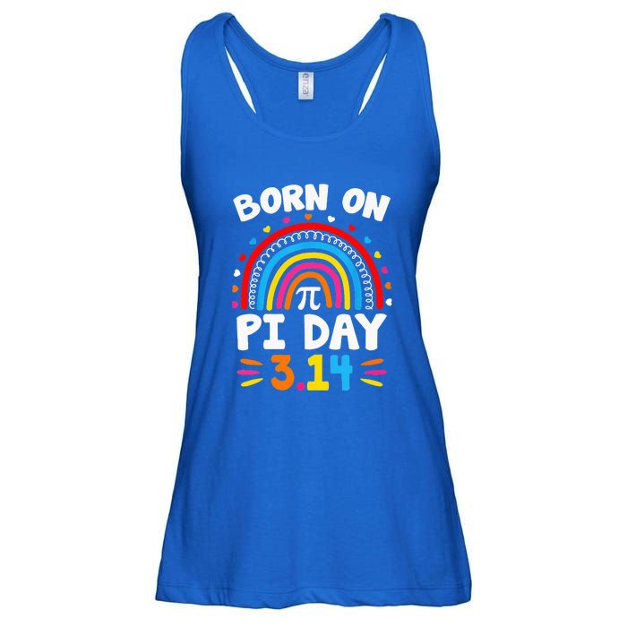 Born On Pi Day Pi Day Math Teacher Ladies Essential Flowy Tank