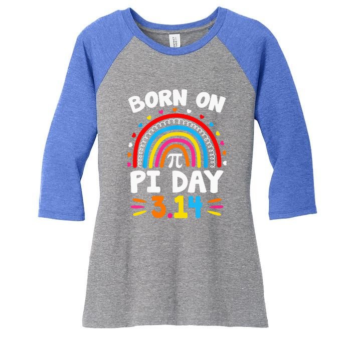 Born On Pi Day Pi Day Math Teacher Women's Tri-Blend 3/4-Sleeve Raglan Shirt