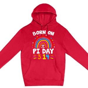 Born On Pi Day Pi Day Math Teacher Premium Pullover Hoodie