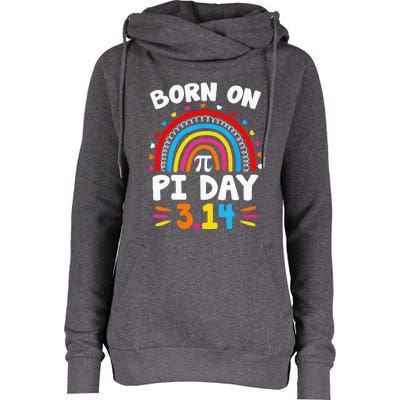 Born On Pi Day Pi Day Math Teacher Womens Funnel Neck Pullover Hood