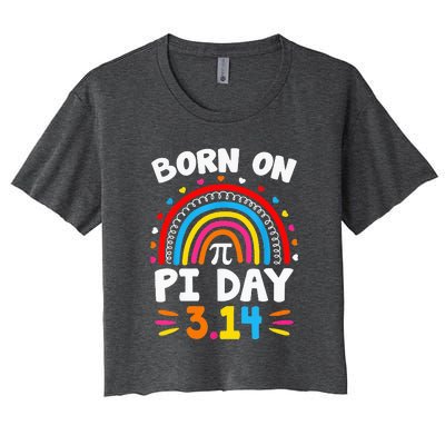 Born On Pi Day Pi Day Math Teacher Women's Crop Top Tee