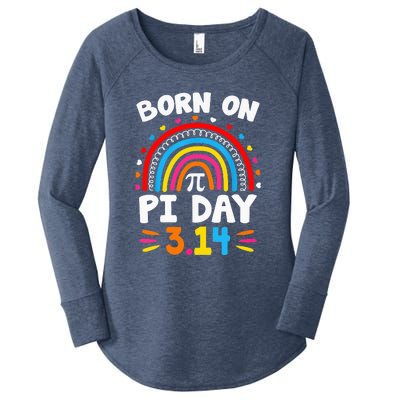 Born On Pi Day Pi Day Math Teacher Women's Perfect Tri Tunic Long Sleeve Shirt