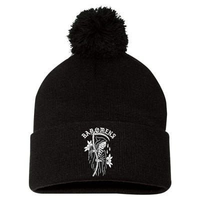 Bad Omen Reaper The Death Of Peace Of Mind Pom Pom 12in Knit Beanie