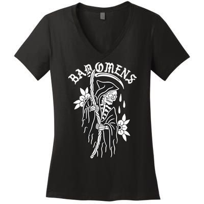 Bad Omen Reaper The Death Of Peace Of Mind Women's V-Neck T-Shirt