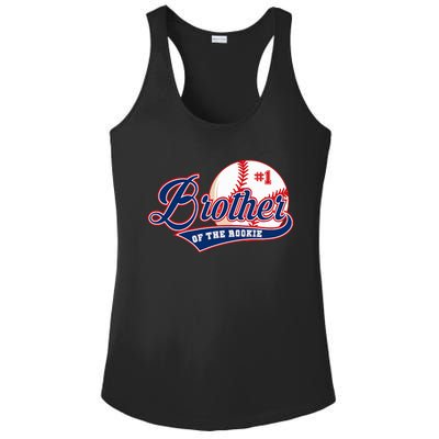 Brother Of Rookie 1st Birthday Baseball Theme Matching Party Ladies PosiCharge Competitor Racerback Tank