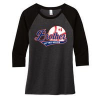 Brother Of Rookie 1st Birthday Baseball Theme Matching Party Women's Tri-Blend 3/4-Sleeve Raglan Shirt