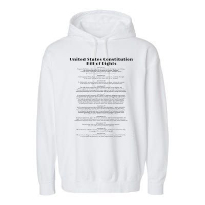 Bill Of Rights Us Constitution Garment-Dyed Fleece Hoodie