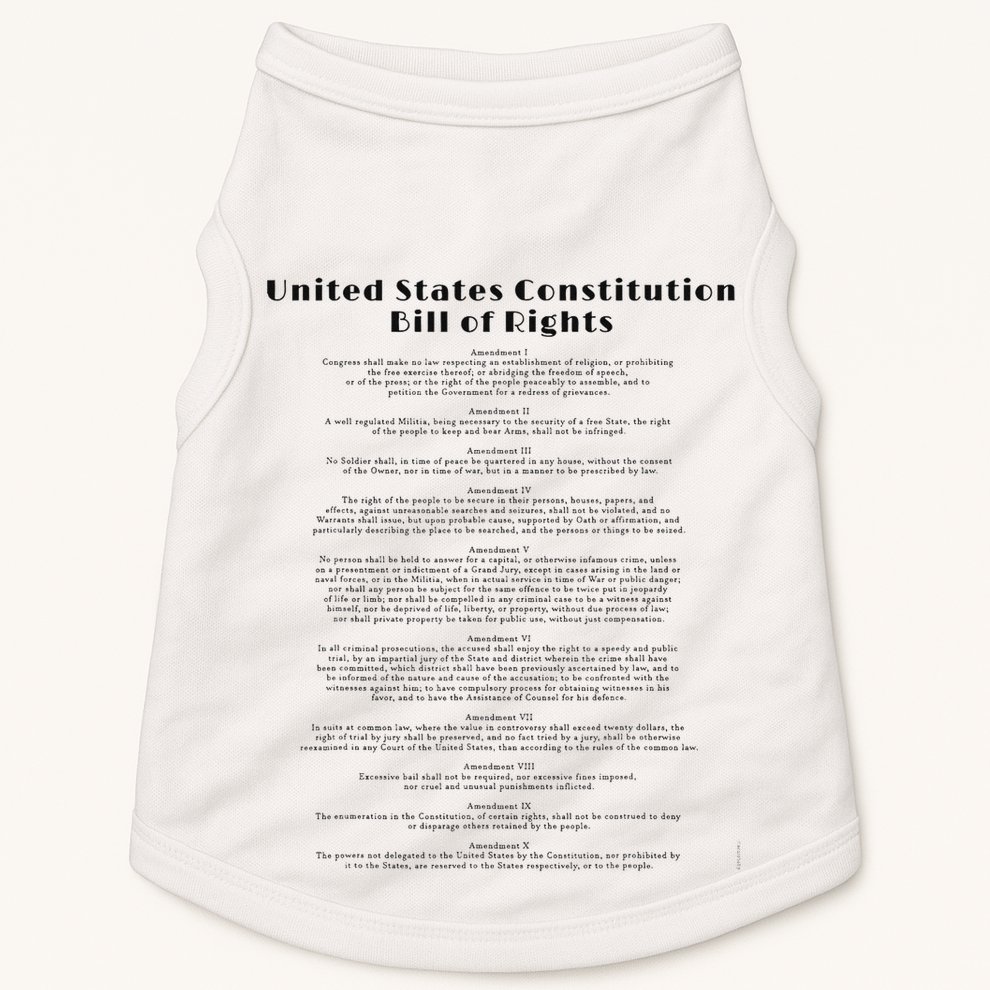 Bill Of Rights Us Constitution Doggie Tank