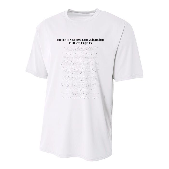 Bill Of Rights Us Constitution Youth Performance Sprint T-Shirt