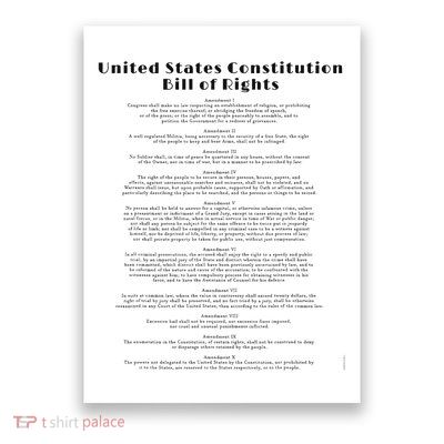 Bill Of Rights Us Constitution Poster