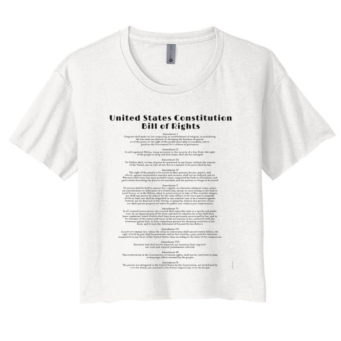Bill Of Rights Us Constitution Women's Crop Top Tee