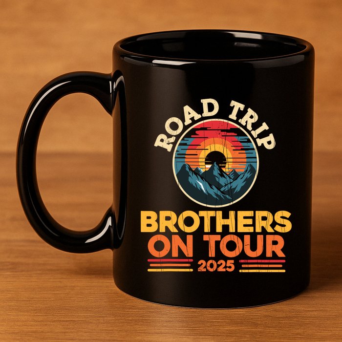 Brothers On Road Trip 2025 11oz C Handle Ceramic Mug
