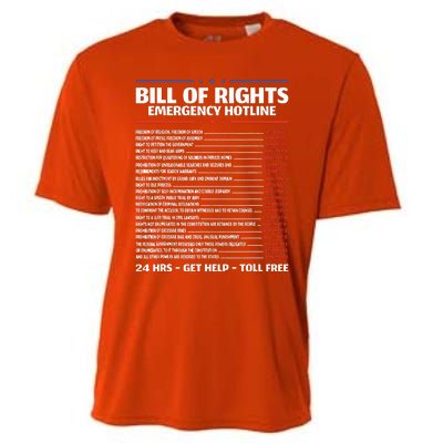 Bill Of Rights Emergency Hotline Amendments Of Constitution Cooling Performance Crew T-Shirt