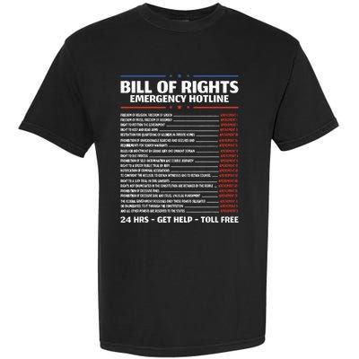 Bill Of Rights Emergency Hotline Amendments Of Constitution Garment-Dyed Heavyweight T-Shirt